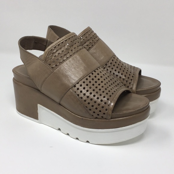 Janet Sport Shoes - RARE Janet Sport leather perforated platforms